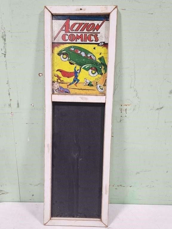 Action Comics Framed Chalkboard Sign