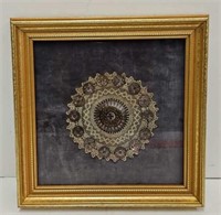 Antique Mother of Pearl Buttons & Crochet Art