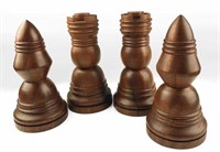 Andrew Buist: Four Australian cedar chess pieces