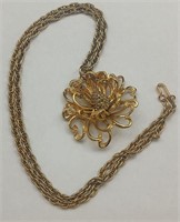 Castlecliff Chrysanthemum Pendant on Chain