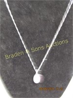 LADIES STERLING SILVER AND GEMSTONE NECKLACE