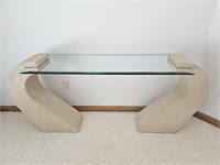 sculptural sofa/entry table 66.5" x 27.5x18" deep