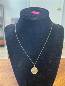 14K Gold Dubrovnik Pendant and Chain Necklace