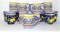 Stoneware Coffee Mugs, Limone & Portugal