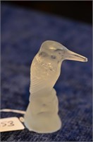 Woodpecker Frosted Glass Paperweight