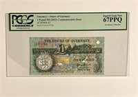 Guerney 1 Pound ND(2013)UNC,Fancy SN!+Gift!!.GU1a