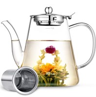 ($39) Glass Teapot, Zpose 1200ml Teapot