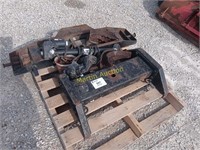 pallet with hitches, jack and parts
