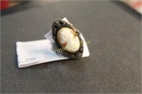 CAMEO AND MARQUISITE RING
