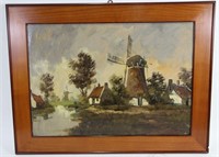 19th CENTURY DUTCH LANDSCAPE OIL ON PANEL