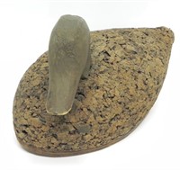 DUCK DECOY-CORK BODY, WOOD HEAD FLOAT