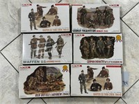 6 Military Unassembled Model Kits