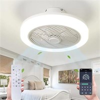 (N) Low Profile Ceiling Fans with Lights and Remot