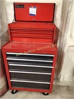 Snap-on rolling toolbox, no key, drawers unlocked