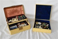 2 Boxes Miscellaneous Costume Jewelry