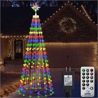 7FT Outdoor Christmas Cone Tree with Lights