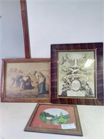 (3) Wood Framed Pictures