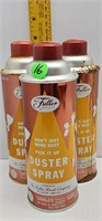 3pc vintage Fuller Brush Co DUSTER SPRAY cans