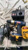 Ryobi Battery Drill, Charger and Spare Battery,