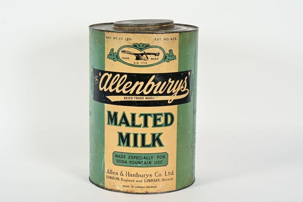 ALLENBURYS' MALTED MILK 25 POUND TIN