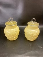 Yellow hazel atlas cookie jars