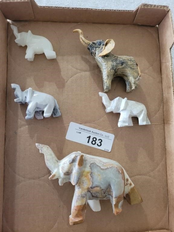 Vintage Marble & Stone Elephants