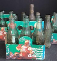Vintage Christmas Coke Bottles