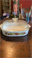 Corning ware spice of life casserole dish with