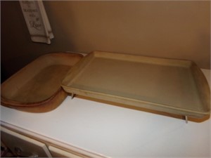 pampered chef stone cookie sheet and cake pan