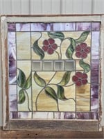 Antique Lead Channel Stained Glass Window Pane
