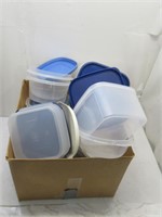 assorted kitchen plasticware