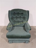 Teal Swiveling Cushioned Chair