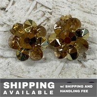 Jewelry Flower Design Clip Earrings