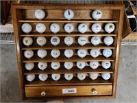 GOLF BALL COLLECTOR SHELF AND CONTNETS 18X18