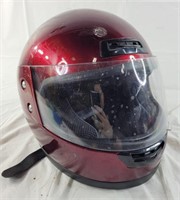 Red motorcycle helmet size extra small