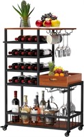 Bar Serving Cart, 5-Tier, 14.5*28.3*41.5 inches