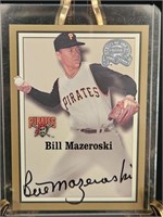 Autographed Bill Mazeraski Baseball Card