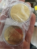 2 copper religous coins