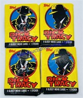 Four Packs of Topps Dick Tracy Movie Cards
