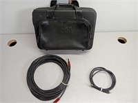 Audio cables and Dell case.