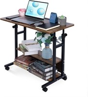 Small Adjustable Height Laptop Desk, Rustic