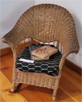Antique Child's Wicker Rocking Chair and