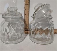 2 Smaller 16oz Smooth Lines Sealable Jars