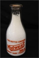 Midwest Pasteurized WWII Dairy Bottle