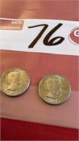 2-1979 Susan B, Anthony liberty one dollar coins