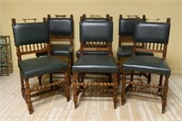 Neo Renaissance Style Oak Chairs.