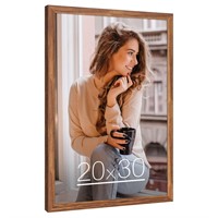 20x30 Solid Wood Frame, Rustic Brown Wood
