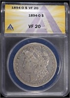 1894-O MORGAN DOLLAR ANACS VF-20