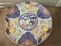 Large Hand painted Asian platter