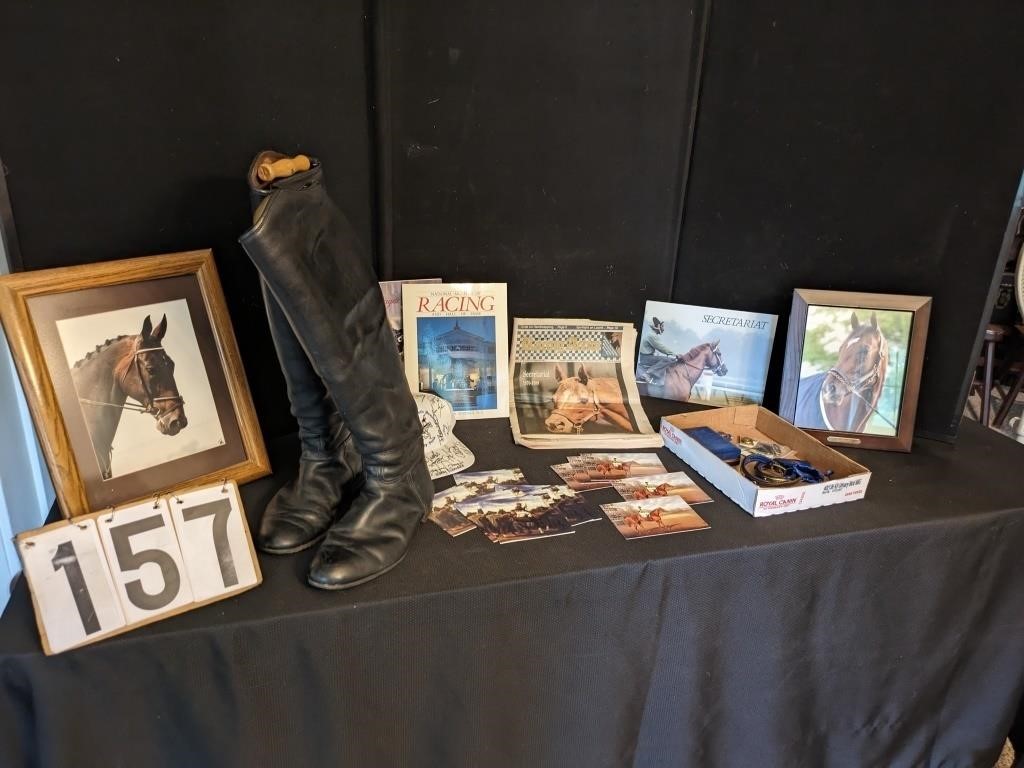 Men's Horse Riding Boots & Horse Memorabilia